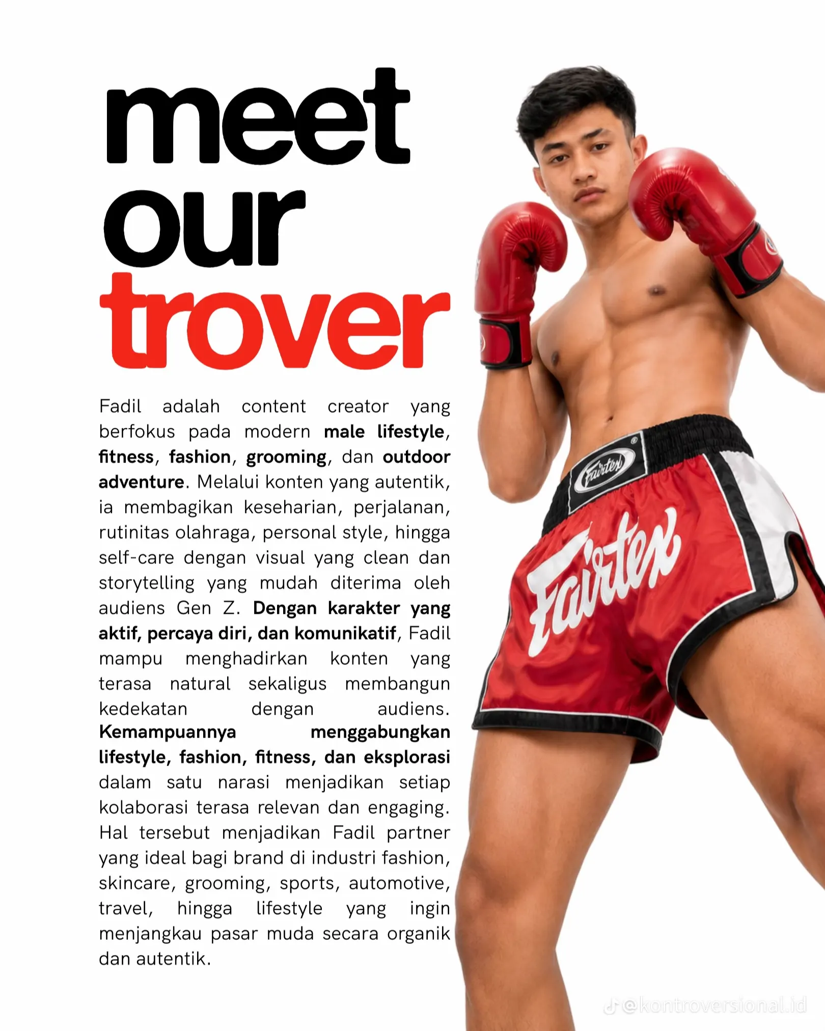 Fadil in an editorial full-length shot, styled for modern male lifestyle, fitness, fashion, grooming & outdoor adventure